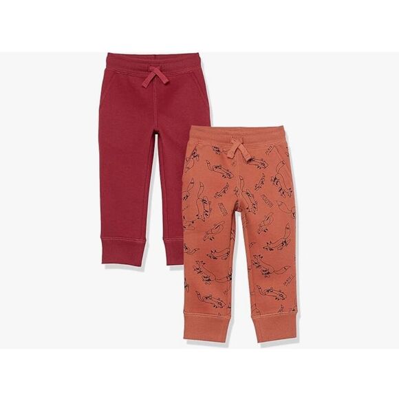 NEW 2 Amazon Essentials Boys Fleece Jogger Sweatpants Multipack 9yrs L - Picture 1 of 5